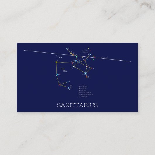 Carte De Visite Zodiaque Sagittarius (Devant)