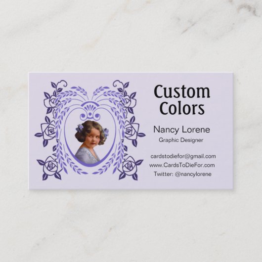 Carte De Visite Zollie dans le pourpre (Devant)