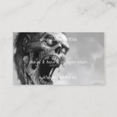 Carte De Visite zombi criard noir et blanc (Dos)