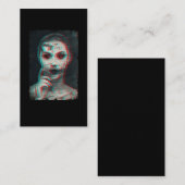 Carte De Visite Zombie Femme Déplaisant fille diable (Devant / Derrière)