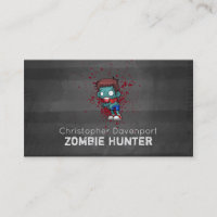 Zombie Hunter with Blood Splatter Creepy