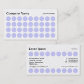 Carte De Visite Zones - Bleu en poudre, Noir et Blanc (Devant / Derrière)