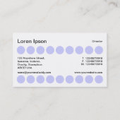 Carte De Visite Zones - Bleu en poudre, Noir et Blanc (Dos)