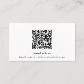 Carte De Visite Zones de vache Brown foncées, code QR (Dos)