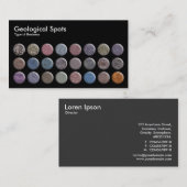 Carte De Visite Zones géologiques - Noir (Devant / Derrière)