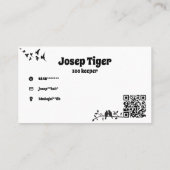 Carte De Visite zoo keeper funy (Dos)