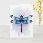 Carte de vœu d'anniversaire Bug Blue (Fleur jaune)
