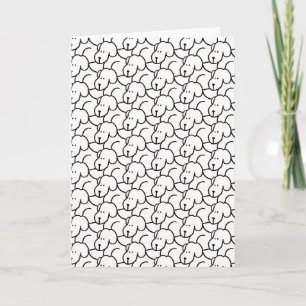 carte de vœu d'anniversaire Cartoon Sitting Dog Al