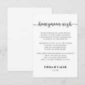 Carte de Vœu de Lune de Miel (Devant / Derrière)