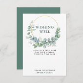 Carte de voeu de mariage à la verdure d'eucalyptus (Devant / Derrière)