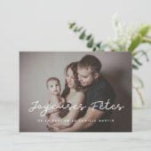 Carte de voeu Joyeuses fêtes photo personnalisable (Debout devant)