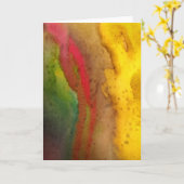 Carte de voeux (Fleur jaune)