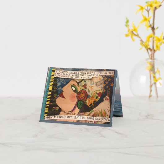 Carte de voeux (Fleur jaune)