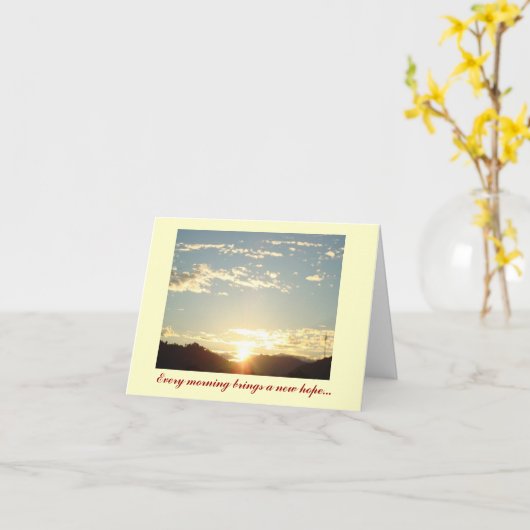 Carte de voeux (Fleur jaune)