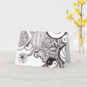 Carte de voeux (Fleur jaune)