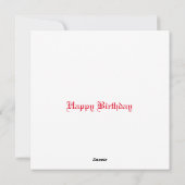 Carte de voeux (Dos)