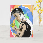 Carte de voeux (Fleur jaune)