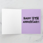 CARTE DE VOEUX 10ÈME ANNIVERSAIRE DE MARIAGE GRAND (Intérieur)