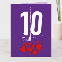 CARTE DE VŒUX 10ÈME ANNIVERSAIRE DE MARIAGE GRANDE