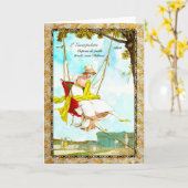 Carte de voeux 1800 de mode de Regency (Fleur jaune)