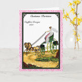 Carte de voeux 1801 de mode de Regency (Fleur jaune)