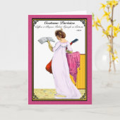 Carte de voeux 1802 de mode de Regency (Fleur jaune)