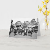 Carte de voeux 1904 de Coney Island NY (Fleur jaune)