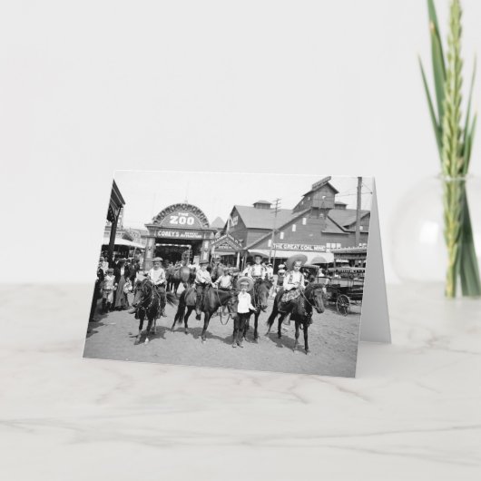 Carte de voeux 1904 de Coney Island NY (Devant)