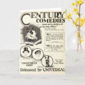 Carte de voeux 1922 animale d'acteurs de film (Fleur jaune)