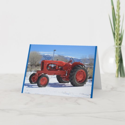 Carte de voeux 1955 de tracteur d'Allis Chalmers (Devant)