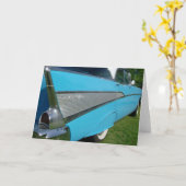 Carte de voeux 1957 de Chevy de bleu (Fleur jaune)