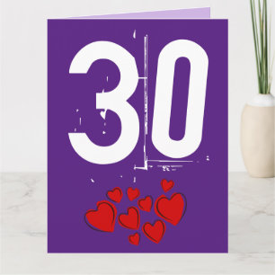 CARTE DE VOEUX 30ÈME ANNIVERSAIRE DE MARIAGE GRAND
