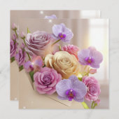 Carte de voeux 3D Splendor Springtime avec Dew-Kis (Devant / Derrière)