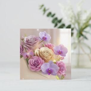 Carte de voeux 3D Splendor Springtime avec Dew-Kis
