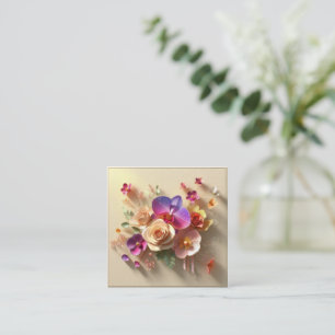 Carte de voeux 3D Spring Blossoms - Roses dynamiqu