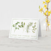 Carte de vœux 4 HERBES FRESHES (Fleur jaune)
