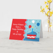 Carte de voeux 4 juillet anniversaire (Fleur jaune)