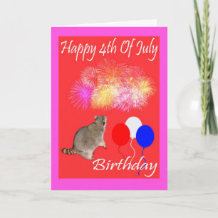 Carte de voeux 4 juillet anniversaire