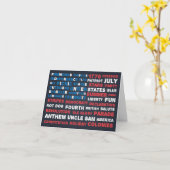 Carte de voeux 4 juillet fête de typographie (Fleur jaune)