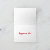Carte de voeux 4 juillet fête de typographie (Intérieur)