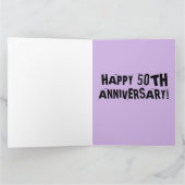 CARTE DE VOEUX 50 ANS DE MARIAGE GRANDE CARTE (Intérieur)