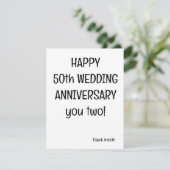 Carte de voeux, 50e anniversaire - CARTE DE FUNNY (Debout devant)