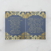 Carte de voeux 50e Classe de damas d'or (Intérieur)