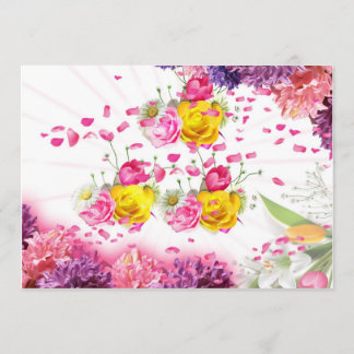 Carte de voeux 5X7 Fleurs
