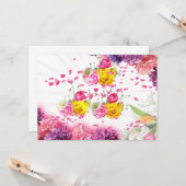 Carte de voeux 5X7 Fleurs (Devant/Arrière en situation)