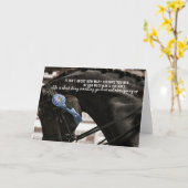 CARTE DE VOEUX 5x7 NOIRE ET BLEUE (Fleur jaune)