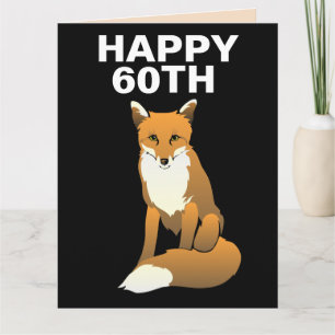 carte de vœux 60 ANS RENARD RENARD ROUX JOYEUX ANN