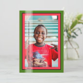 Carte de vœux à cadre vert (Debout devant)