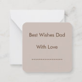 Carte de vœux à carreaux marron Super Papa (Dos)