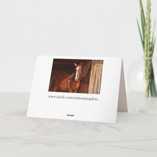 carte de voeux à cheval grange (Dos)